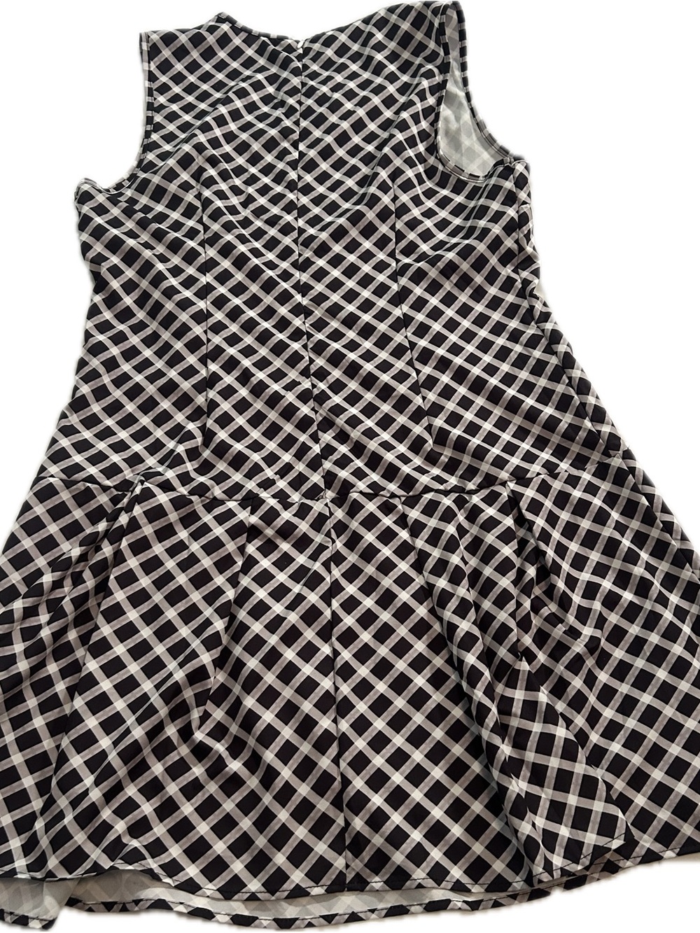 SHEIN Black and Cream Plaid Mini Dress - Picture 2 of 4